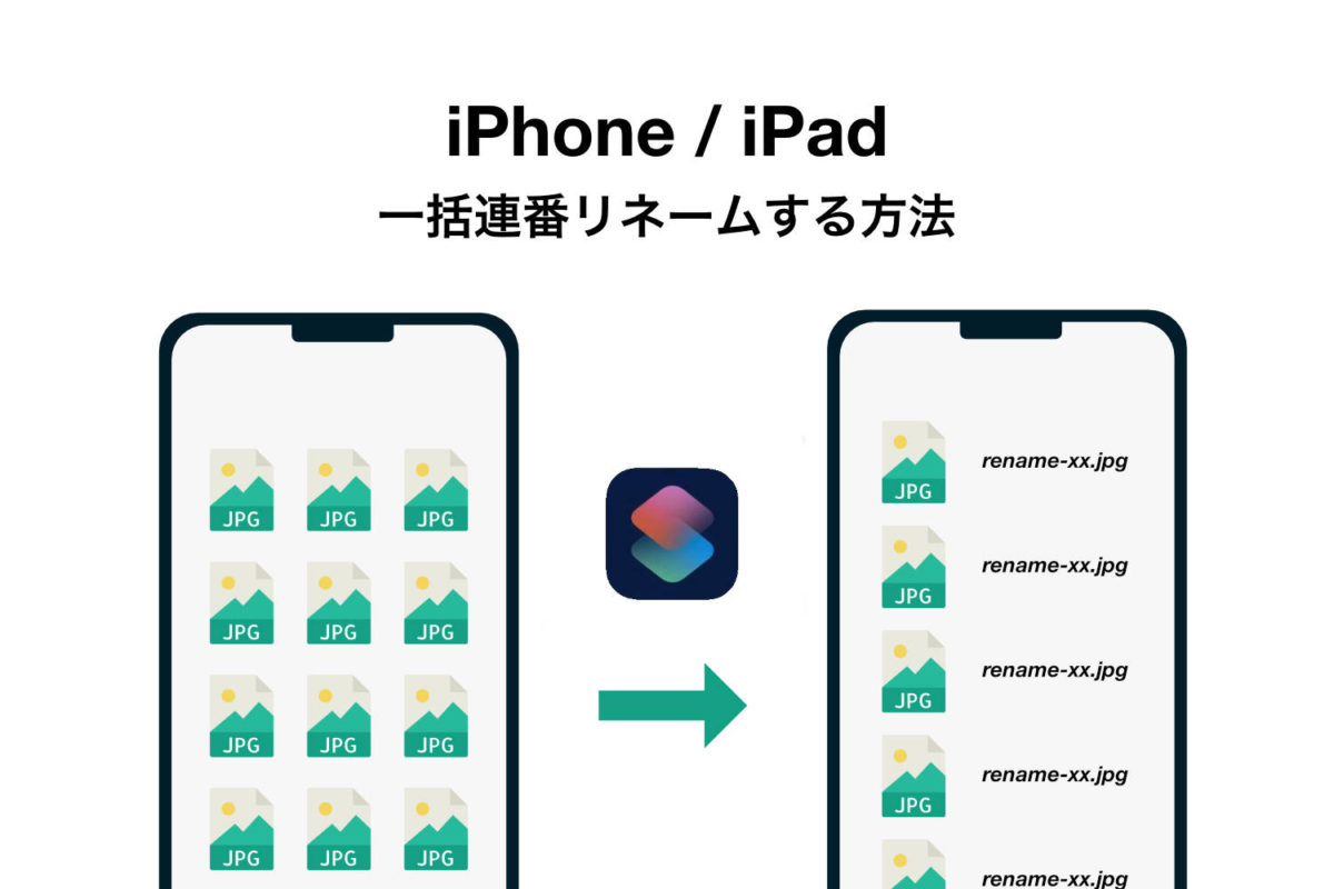 ショートカット Iphone Ipadで写真を一括連番リネームする方法 Enhance