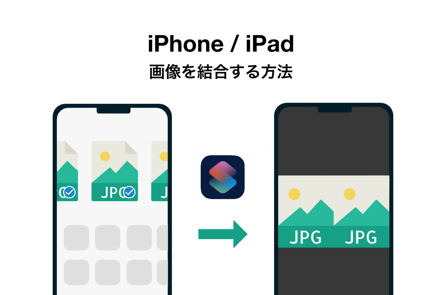 ショートカット Iphone Ipadで画像を結合する方法 Enhance