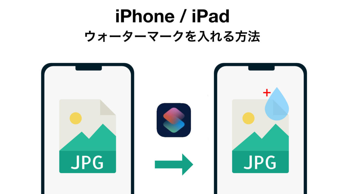 【ショートカット】iPhone / iPadで画像にウォーターマーク(透かし)をいれる方法