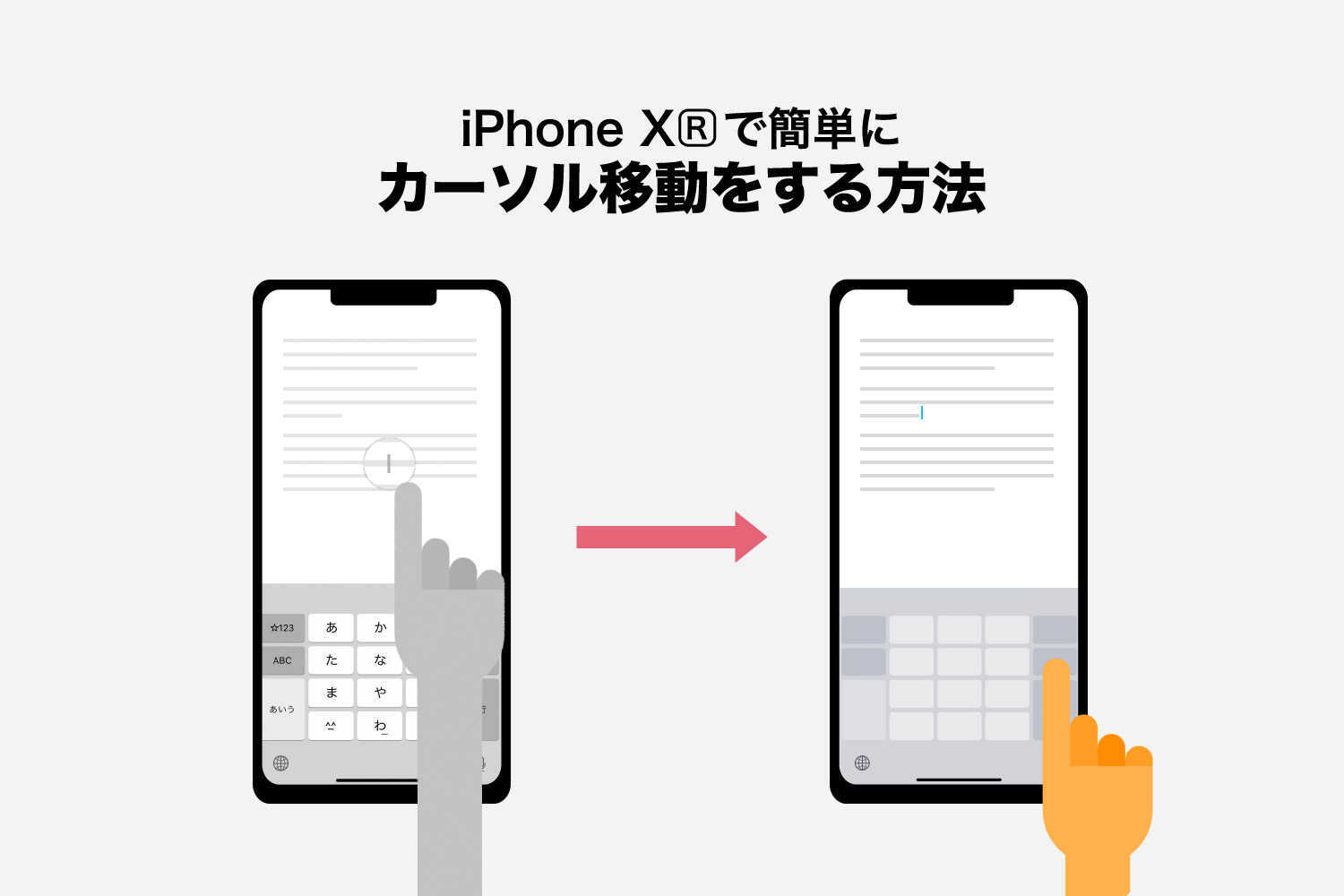 【Haptic Touch】iPhone XRで簡単にカーソル移動する方法【3D Touch】